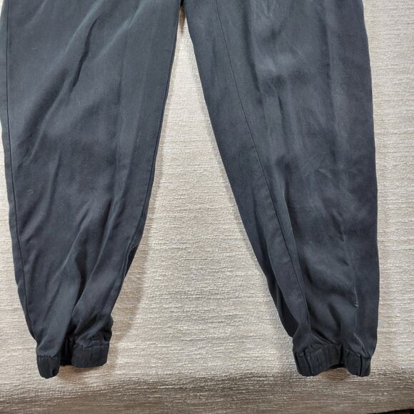 Banana Republic Utility Jogger Jumpsuit Womens 8 Tall Black Tencel Long Sleeve - Picture 8 of 16